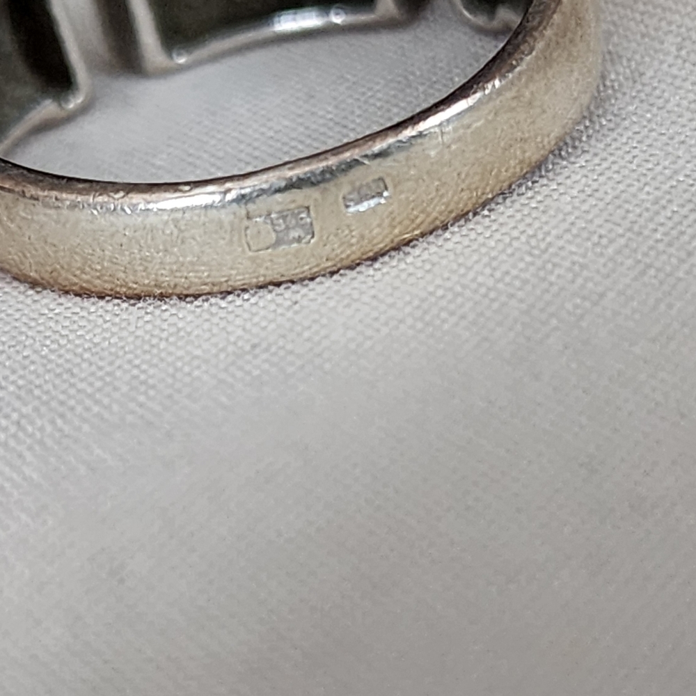 Geometric silver ring - Picture 4 of 6